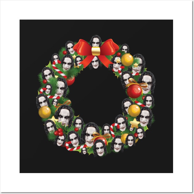 The Crow Multiface Christmas Wreath Wall Art by Rebus28